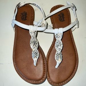 White summer sandals